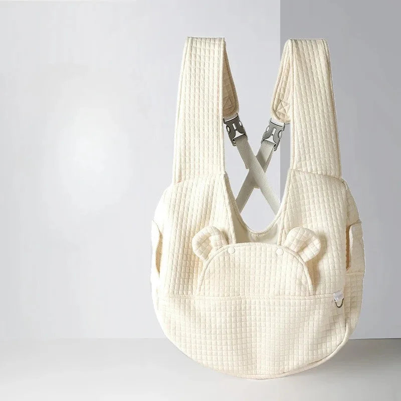 Pet Back Outdoor ack Solid Color Simple Cross Chest Breathable Backpack Portable Cat Bag Large Capacity Adjustable Pet Backpack
