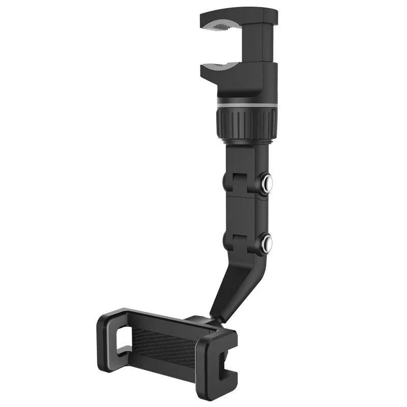 Rearview Mirror phone Holder 360° Rotatable and Retractable Car Phone Mount Multifunctional Rear View Mirror Holder for All Car