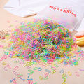 500/1000/2000pcs Girls Colorful Disposable Rubber Band Hair Ties
