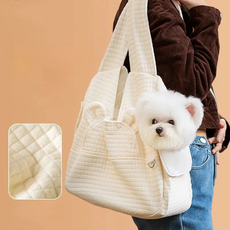 Pet Back Outdoor ack Solid Color Simple Cross Chest Breathable Backpack Portable Cat Bag Large Capacity Adjustable Pet Backpack